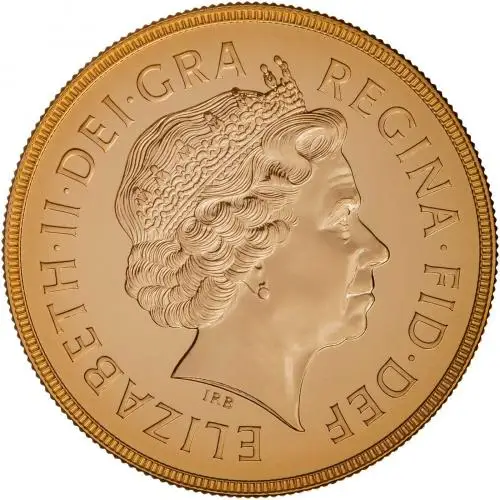 2001 Gold BU St. George & Dragon £5 / Crown  Coin Single United Kingdom The Royal Mint obverse