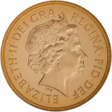 2001 Gold BU St. George & Dragon £5 / Crown  Coin Single United Kingdom The Royal Mint obverse