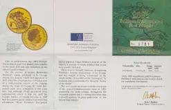 2001 Gold BU St. George & Dragon £5 / Crown  Coin Single United Kingdom The Royal Mint with cert