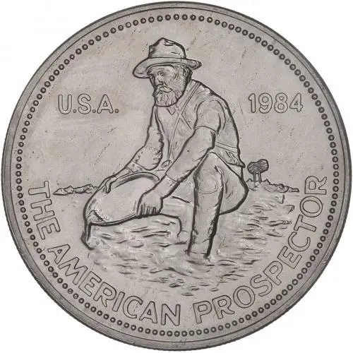 "American Prospector" Silver 1 Ounce  Rounds Engelhard toned obverse