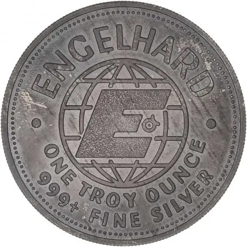 "American Prospector" Silver 1 Ounce  Rounds Engelhard toned reverse