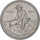 "American Prospector" Silver 1 Ounce  Rounds Engelhard toned obverse