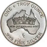 1989 Silver 1 Ounce Koala Rounds New Queensland Mint