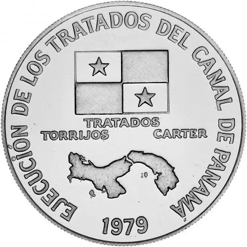 1979 Platinum 200 Balboas  Coin Single Panama obverse