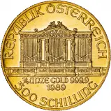 1989 Gold 0.25 Ounce Philharmonic  Coin Single Austria Austrian Mint obverse