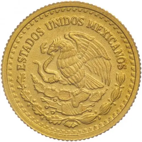 2018 Gold Bullion Ungraded 0.05 Ounce Libertad  Coin Single Mexico reverse