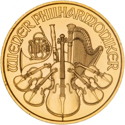 2018 Gold Bullion 0.1 Ounce Philharmonic Coin Austria obverse