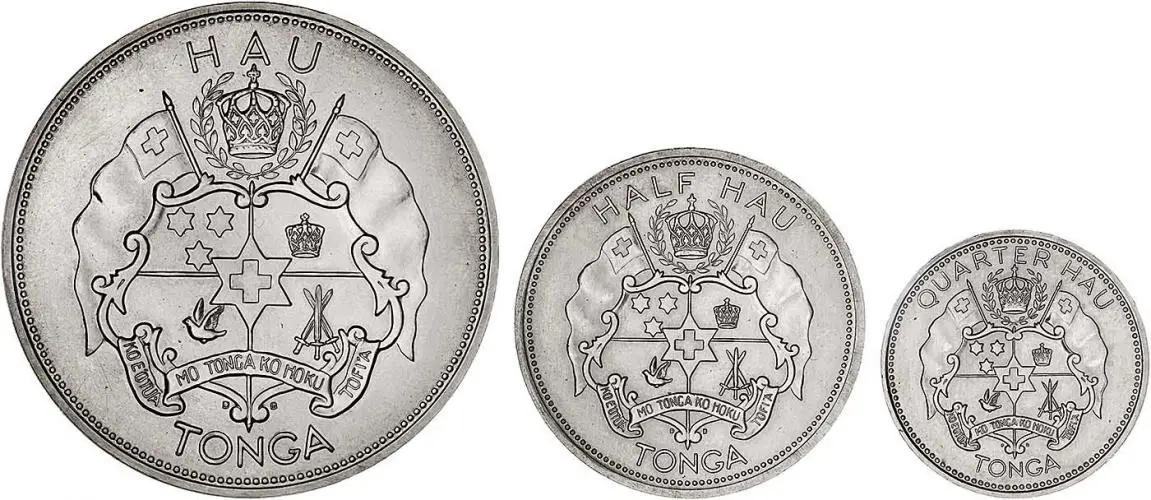 1967 Tonga Palladium 3 Coin Set - Coronation reverse