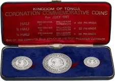 1967 Tonga Palladium 3 Coin Set - Coronation
