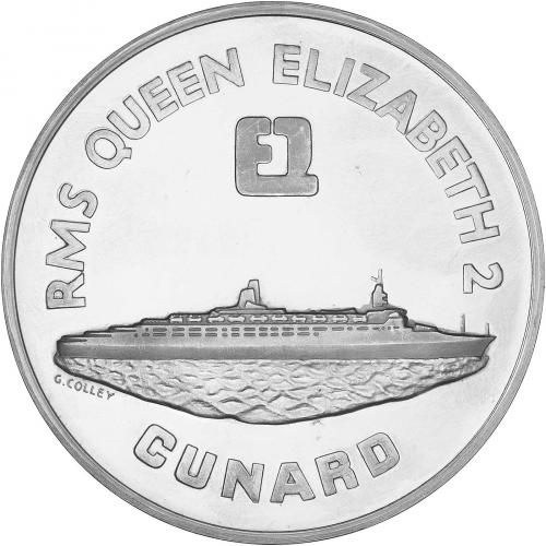 1969 QE2's Maiden Voyage Medallion in Palladium | Chard