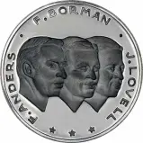 Anders, Borman & Lovell on Obverse of Palladium Apollo 8 Medallion