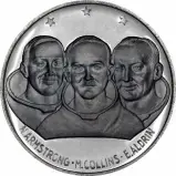 1969 Lunar Landing Palladium Medallion Set of 5