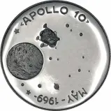 Reverse of Palladium Apollo 10 Medallion