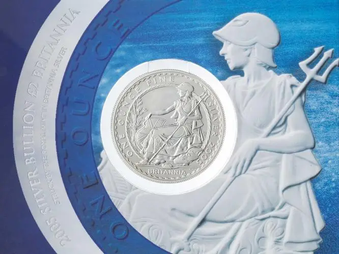 2005 Silver Bullion 1 Ounce Britannia Coin In Sleeve reverse