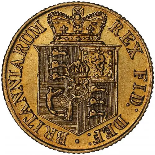 1817 Gold Half Sovereign George III London  reverse chards