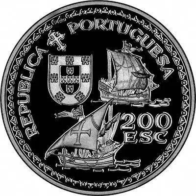 Obverse of 1994 Portuguese Proof Silver 200 Escudos