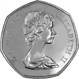 1973 European Economic Community 50 Pence Second Portrait Arnold Machin 